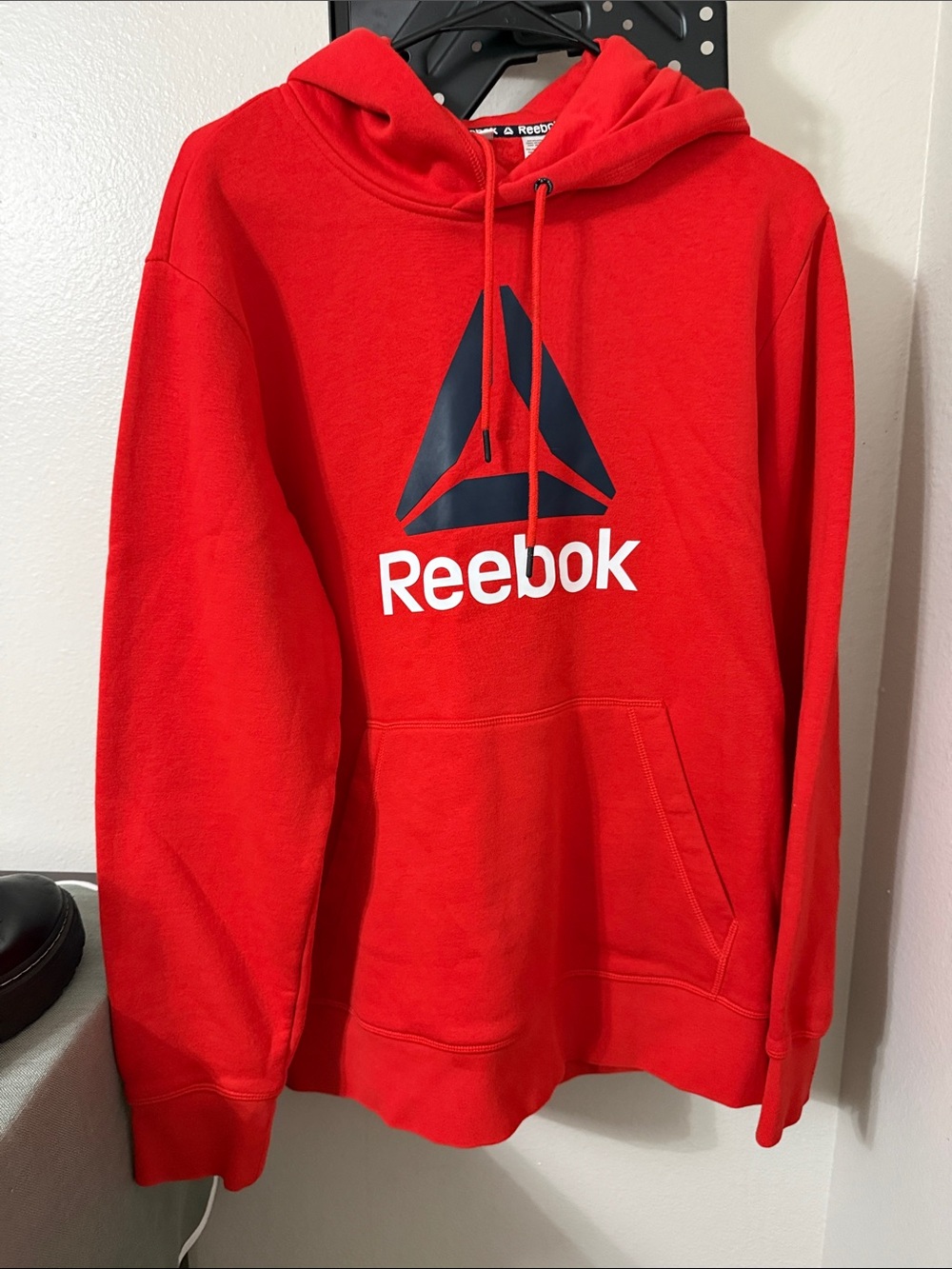 Reebok Red Hoodie with Navy Logo